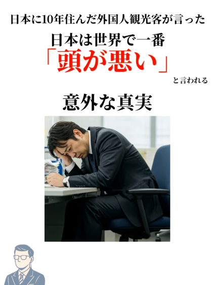 日本人は世界で一番「頭が悪い」と言われる意外な真実 日本人は世界で一番「頭が悪い」と言われる意外な真実